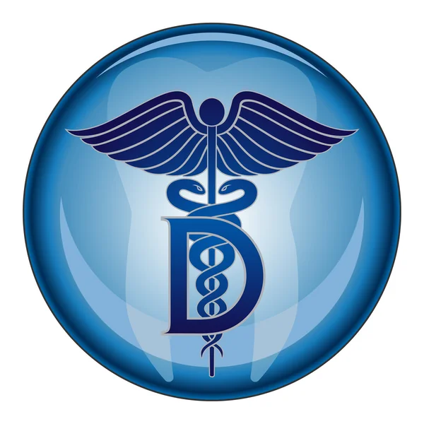 Botão de símbolo médico dentista —  Vetores de Stock
