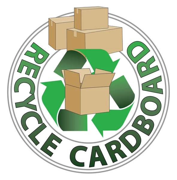 Reciclar cartón — Vector de stock