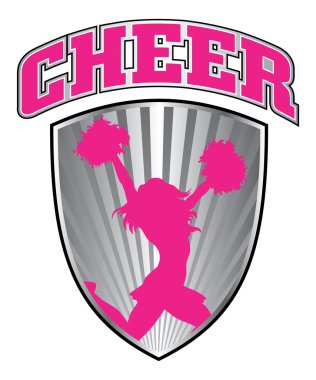 Cheer Design With Shield clipart
