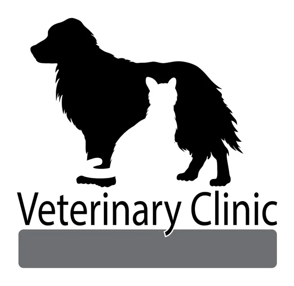 Veterinaire kliniek afbeelding — Stockvector