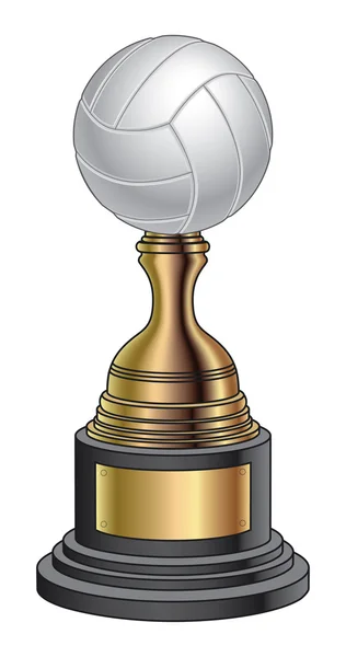 Volleyball Trophy - Gold and Black Base — Stock Vector