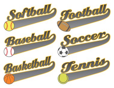 Sports With Tail Banners clipart