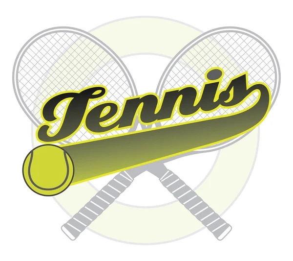 网球与尾巴横幅 — 图库矢量图片