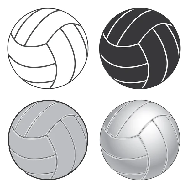 Volleyball Four Ways — Stock Vector