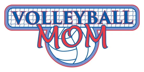 Volleyball Mom With Net Design — Stock Vector