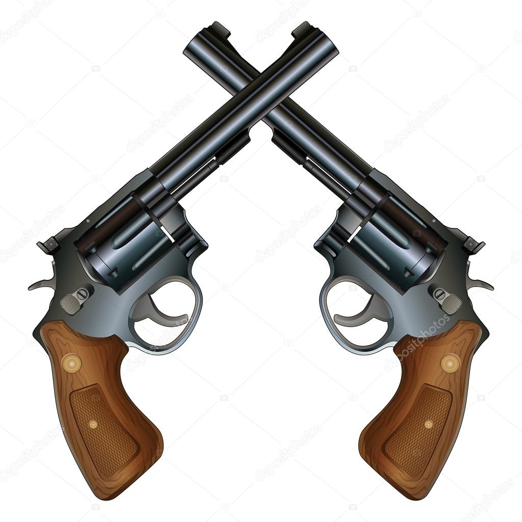 Crossed Pistols or Handguns