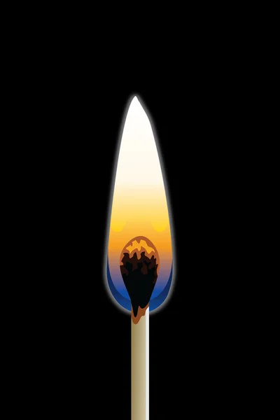 Match Burning - Réaliste — Image vectorielle