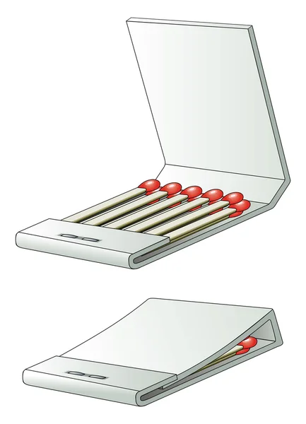 Matchbook - Abierto y cerrado — Vector de stock