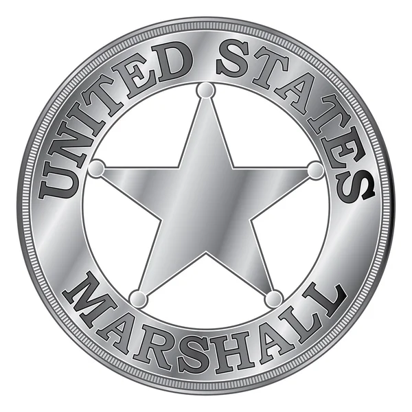 U. S. Marshall Badge — Stok Vektör