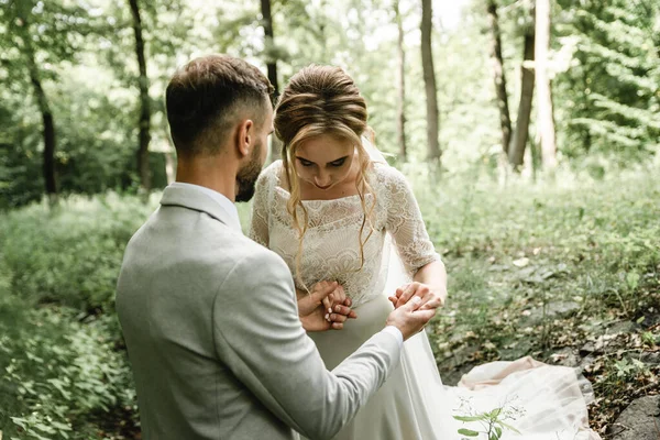 Louco Com Casais Felicidade Dia Casamento Casamento Dia Casamento Noiva — Fotografia de Stock