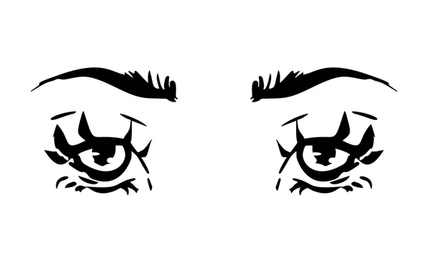 Esquema dibujado a mano ojos humanos — Archivo Imágenes Vectoriales