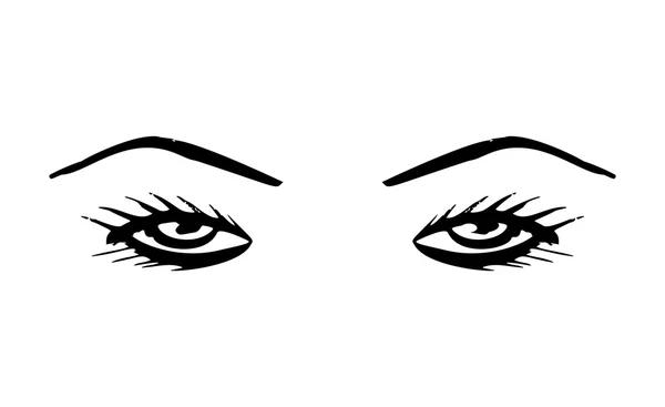 手描き概要人間の目 — ストックベクタ