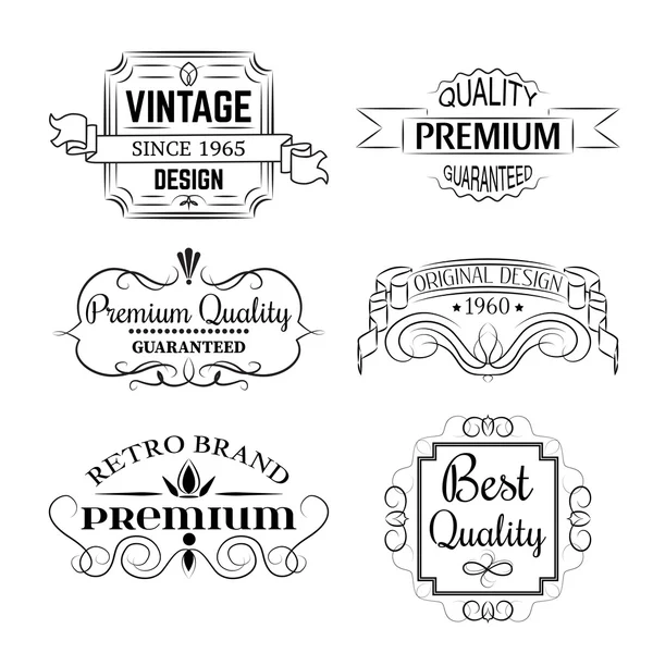 Vintage logoları koleksiyonu — Stok Vektör