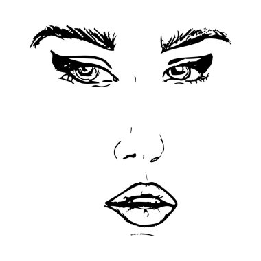 Güzel kadın yüzü