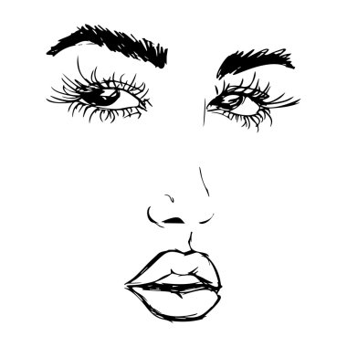 Güzel kadın yüzü