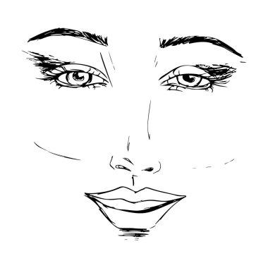 Güzel kadın yüzü