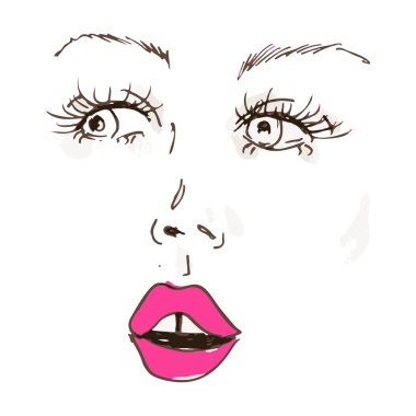 Güzel kadın yüzü