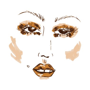 Güzel kadın yüzü