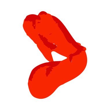 Elle çizilmiş seksi dudaklar kroki