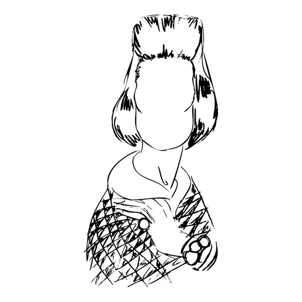 Начерк Мода жіночий силует — стоковий вектор