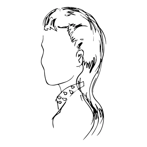 Очертания женского силуэта — стоковый вектор