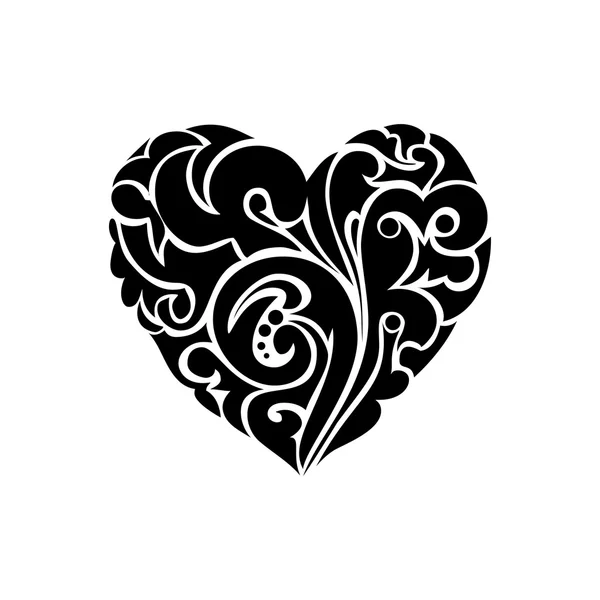 Tourbillon coeur décoratif — Image vectorielle