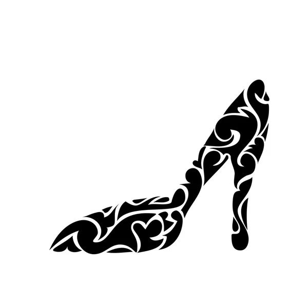 Zapatos de mujer decorativos — Vector de stock