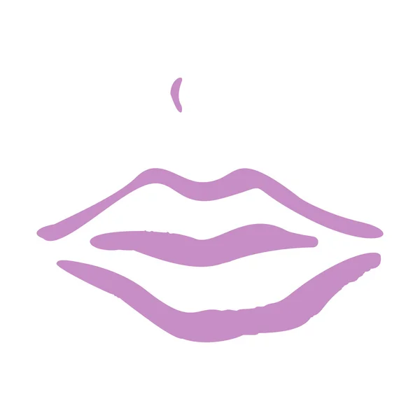 Boceto Labios Femeninos Diseño Dibujado Mano Labios Mujer — Vector de stock