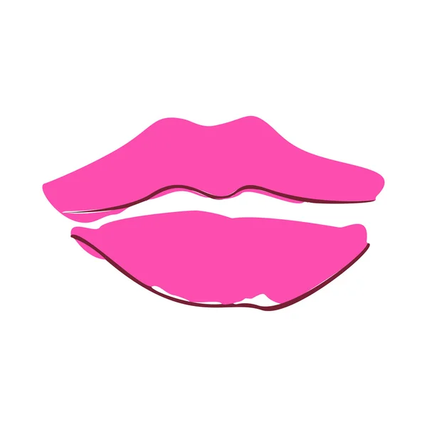 Schets Van Vrouwelijke Lippen Handgetekend Ontwerp Van Vrouwelijke Lippen — Stockvector