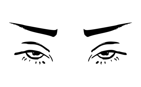 Ojos Cejas Femeninas Diseño Ojos Mujer Ilustración Vectorial — Archivo Imágenes Vectoriales