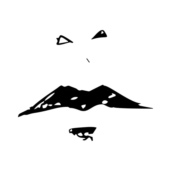 女性嘴唇的素描 手绘女唇图案 — 图库矢量图片