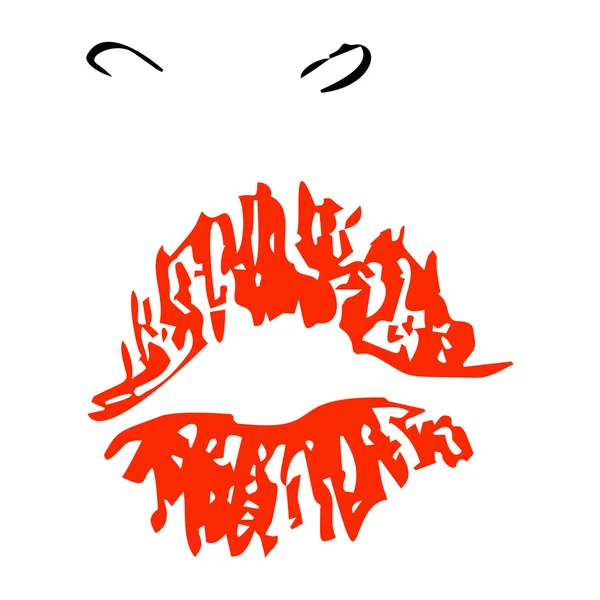 Boceto Labios Femeninos Diseño Dibujado Mano Labios Mujer — Vector de stock