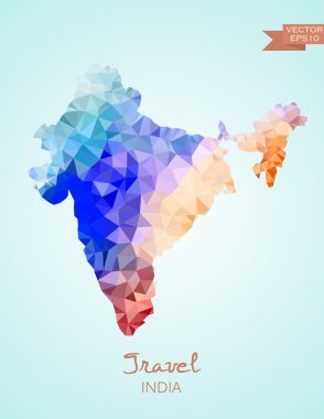 Hindistan düşük Poli Haritası