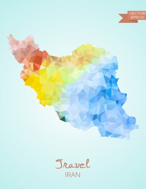 Iran Haritası düşük Poli