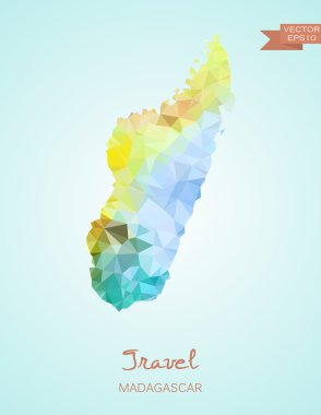Low Poly map of Madagascar