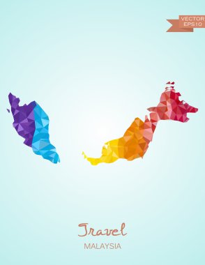Low Poly map of Malaysia