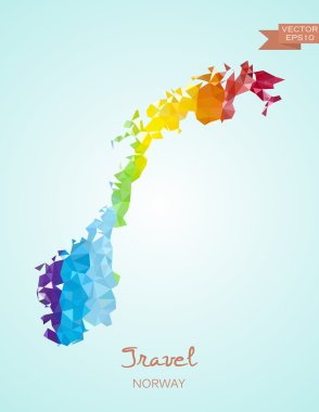 Norveç Haritası düşük Poli