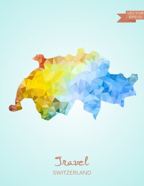 İsviçre Haritası düşük Poli