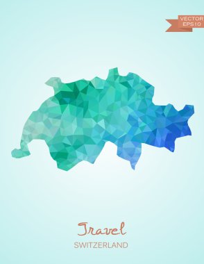 İsviçre Haritası düşük Poli