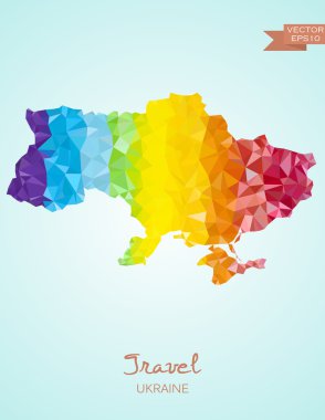 Düşük Poli Ukrayna Haritası