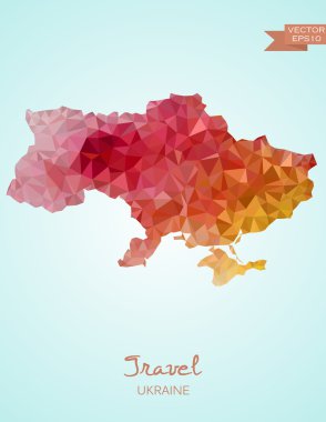 Düşük Poli Ukrayna Haritası