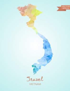 Vietnam Haritası düşük Poli