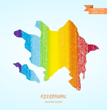 kalem kontur Azerbaycan Haritası