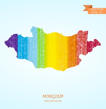 kalem kontur Moğolistan Haritası
