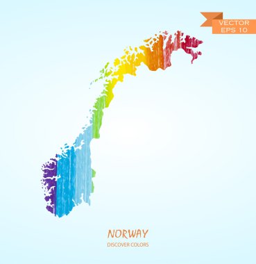 kalem kontur Norveç Haritası