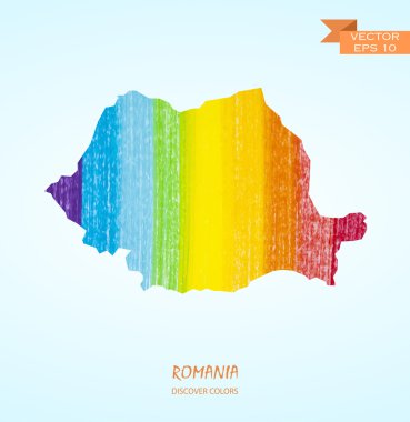 kalem kontur Romanya Haritası