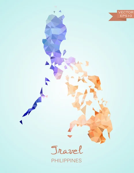 Low Poly Philippines — стоковий вектор