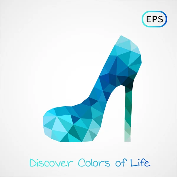 poli kadının renkli ayakkabı izole