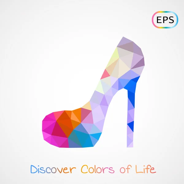 Полі жінка барвисте взуття ізольовані — стоковий вектор