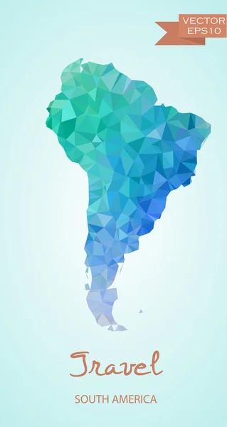 Poligonal Latin Amerika Haritası